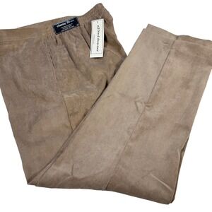 Alfred Dunner Classic Fit Women's Corduroy Pants Size 12 Toast Comfort Waist NWT